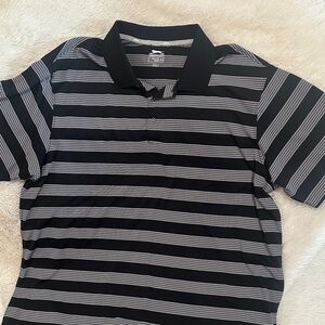 Slazenger Men's Polo in Black and Gray Stripes